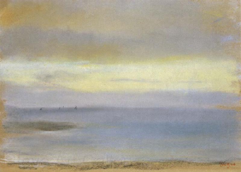 Edgar Degas Marine Sunset Norge oil painting art